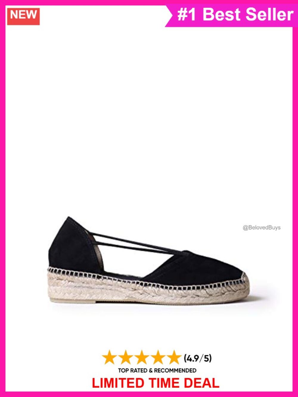 Handcrafted Suede Espadrille Wedge Sandals Pull-On Open Toe Summer